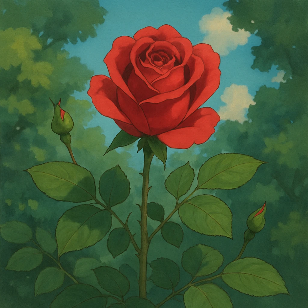 a rose emoji