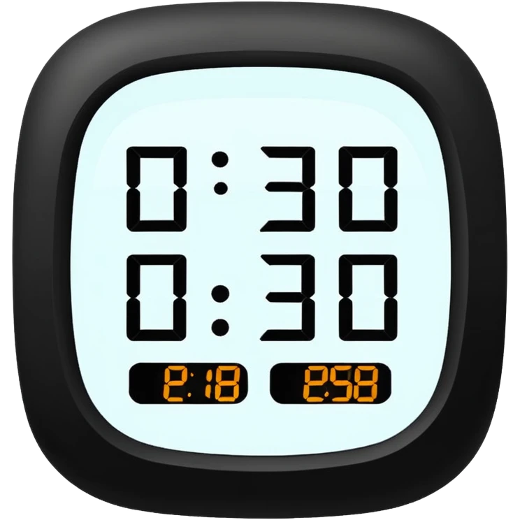 black day light clock emoji