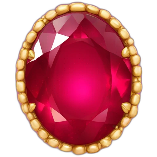 Red ruby with gold frame emoji