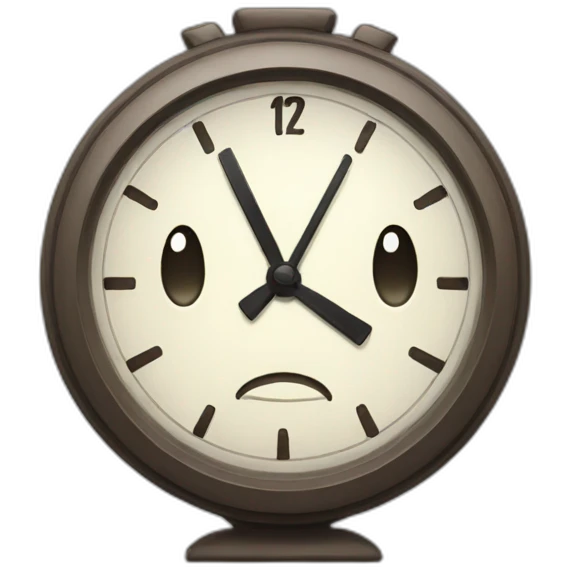 emoji with clock emoji