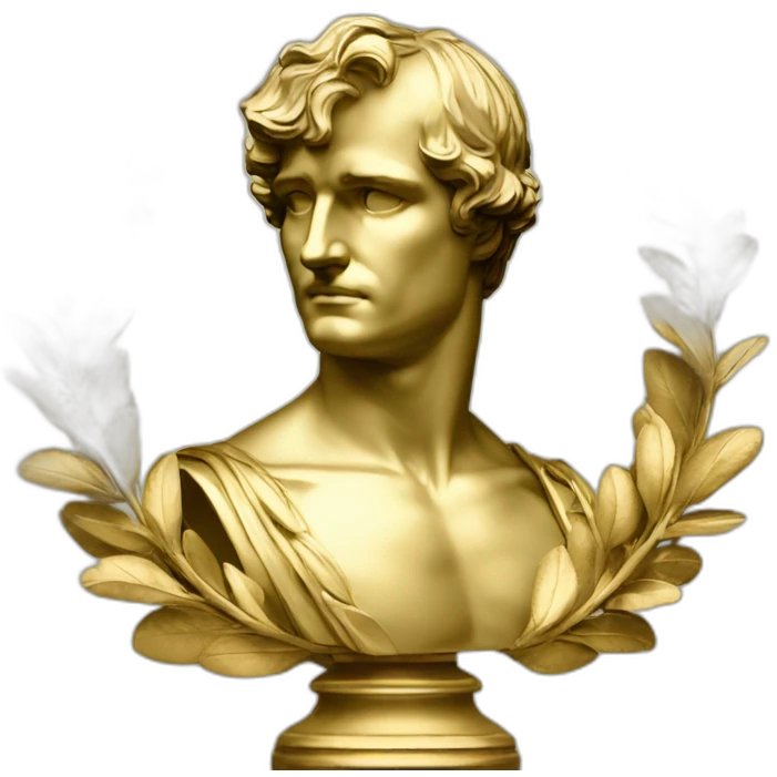 Laurel wreath napoleon golden statue emoji