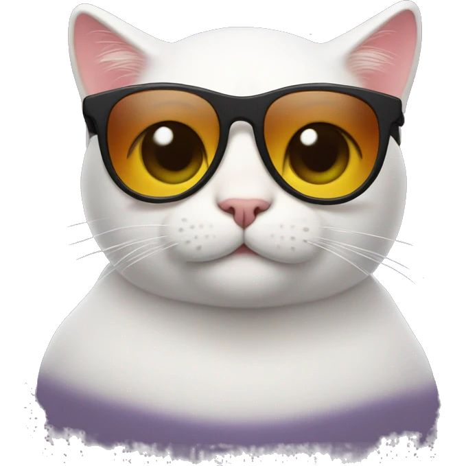 cute cat with sunglasses emoji