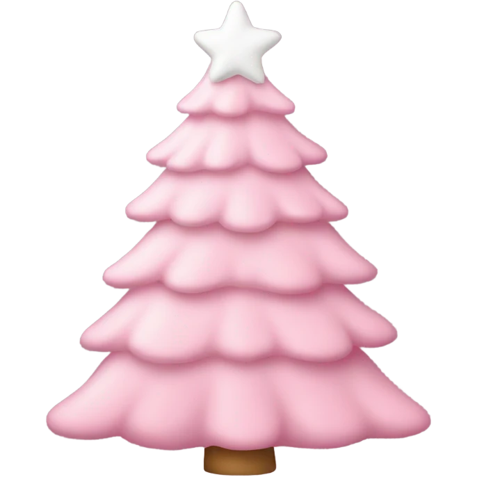 pastel pink christmas tree emoji