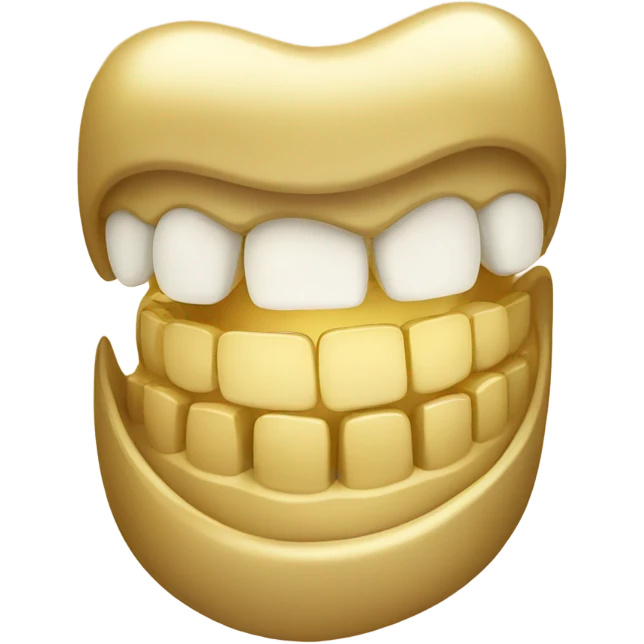 golden smiling tooth emoji