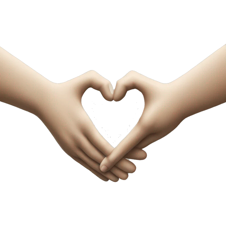 handshake that forms a heart emoji