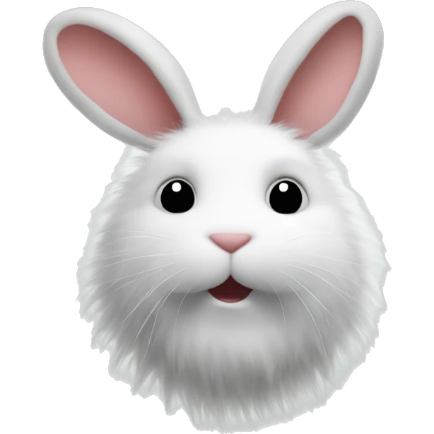 A rabbit fluffy tail forming a circular shape emoji