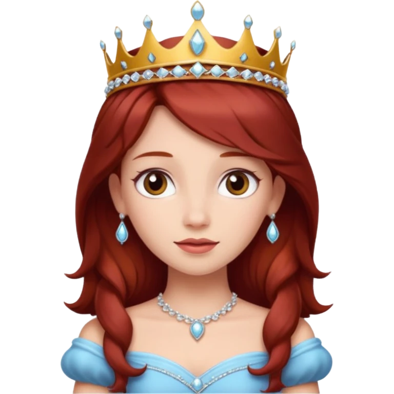 dark red haired princess emoji