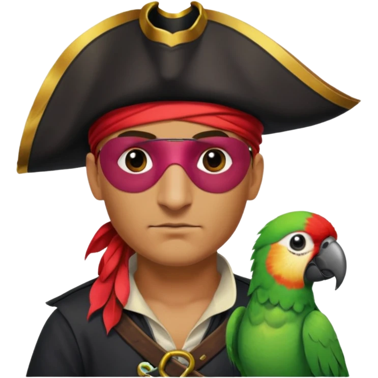 pirate and parrot emoji