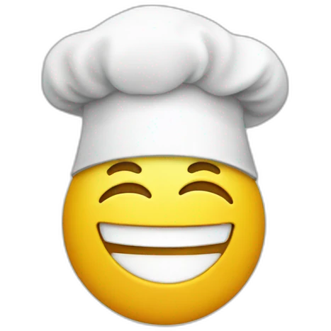 Smiley wearing a chef hat emoji