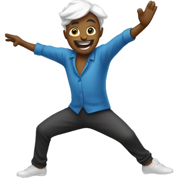 doing the floss dance emoji