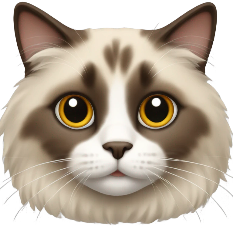 Adult brown colored ragdoll cat emoji