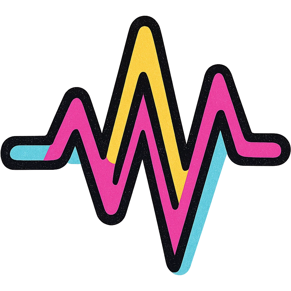 stylized pulse wave, tech-inspired, vibrant colors, suitable for dashboard emoji