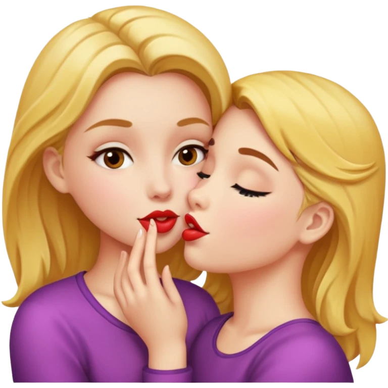 Girl giving me a kiss emoji