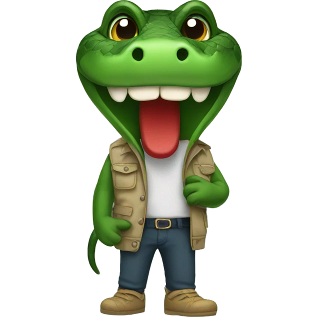 Snake with clothes emoji