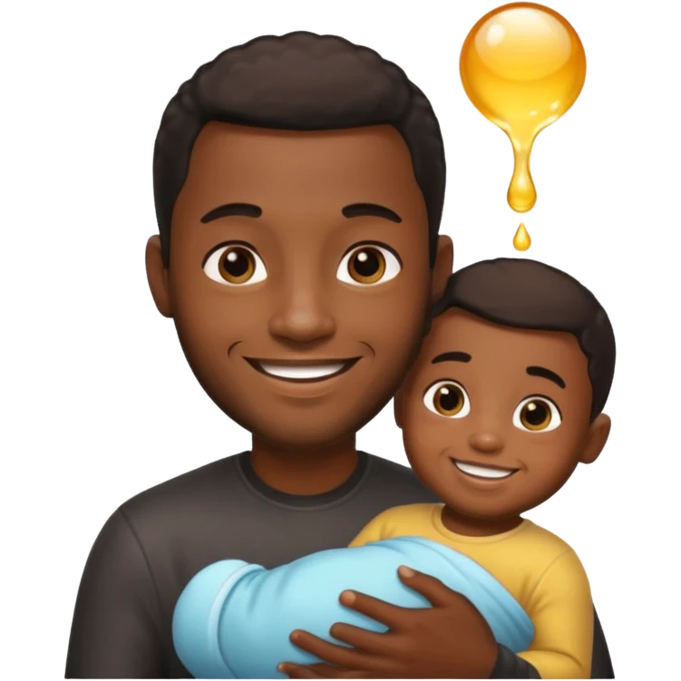 do an emoji of a black guy with baby oil emoji