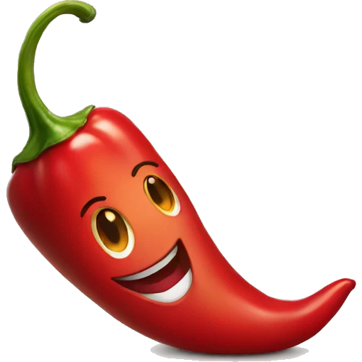 red chili pepper smiling emoji