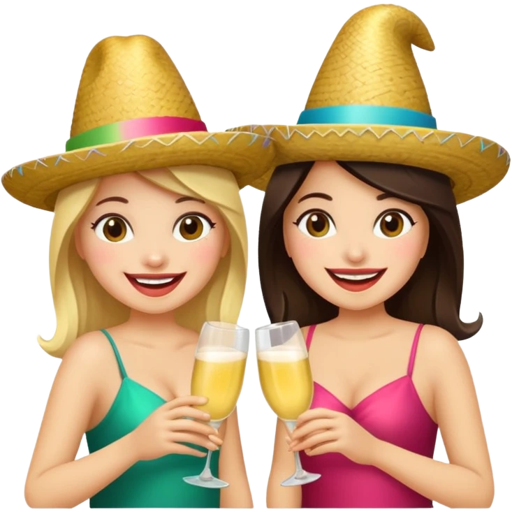 Dos chicas de fiesta  emoji