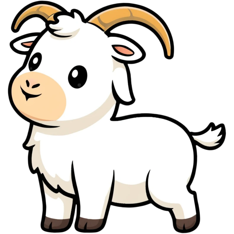 Goat waking up stretching  emoji