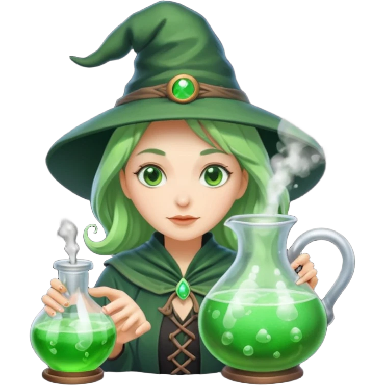 green witch cooking potion emoji