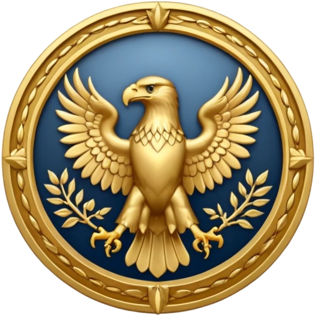 Bicephalous Eagle crest / brosch in a cirkel emoji