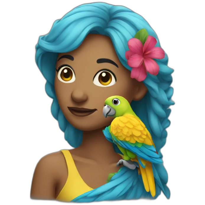 Parrot woman emoji