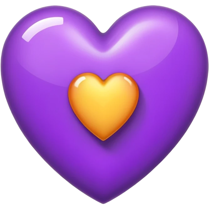 The Letter “i” inside a Purple Heart emoji