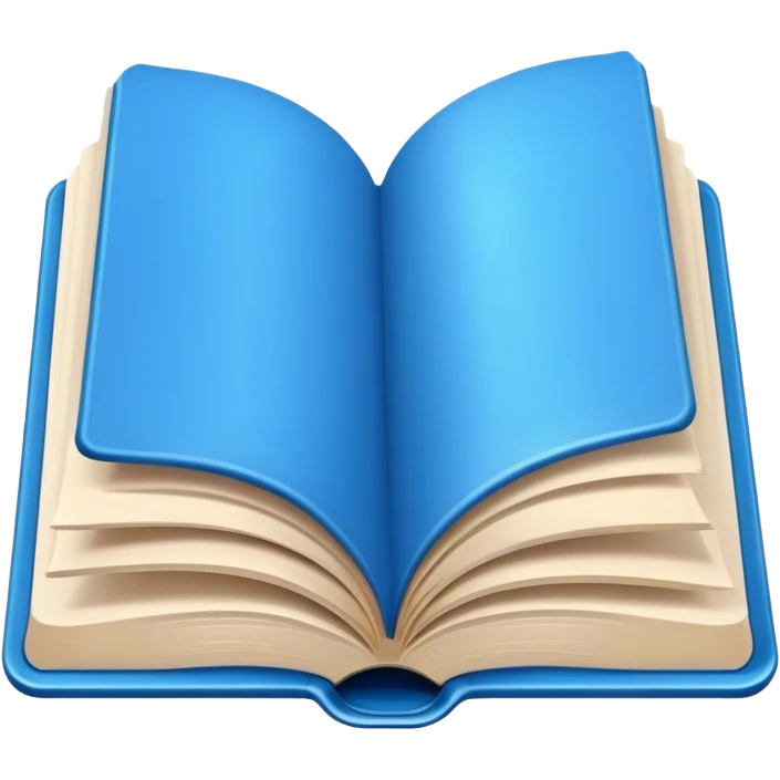 livro azul aberto emoji