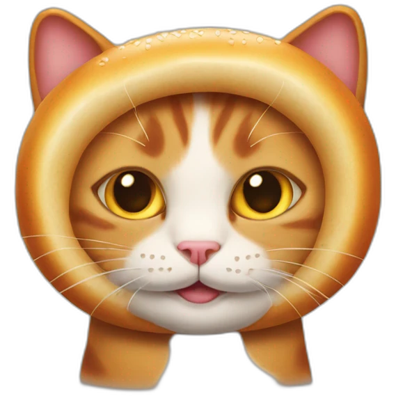Hotdog cat smirk emoji