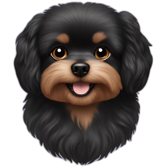 Black Pomeranian poodle emoji