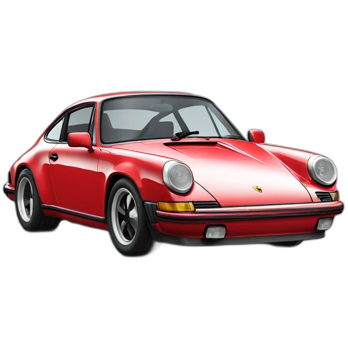 porsche 911 red emoji