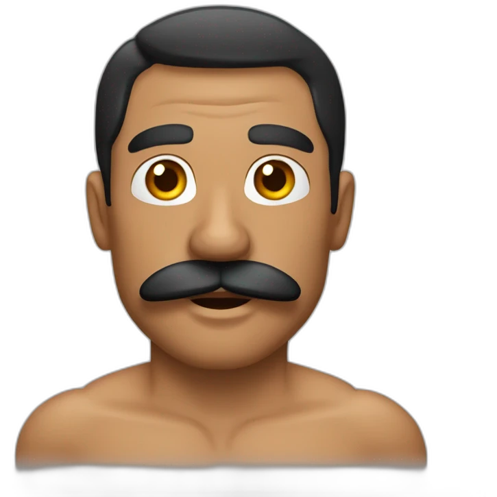 Muscles mustache expressive Cuban man emoji