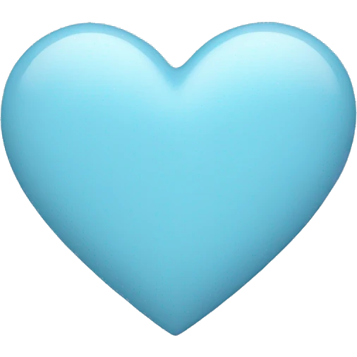 pastel blue heart  emoji