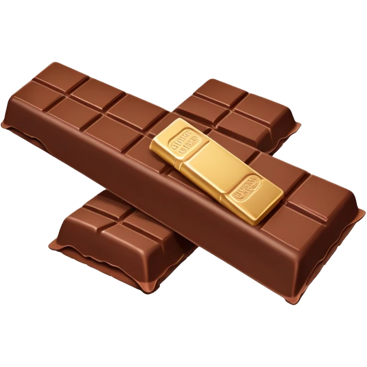 Brown chocolate bar in a white wrapper emoji