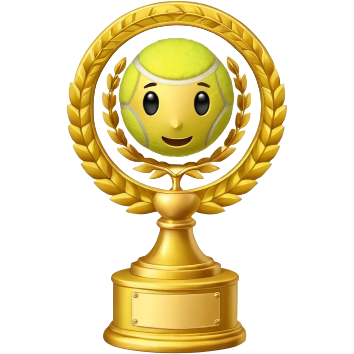 Tennis ball with trophy emoji