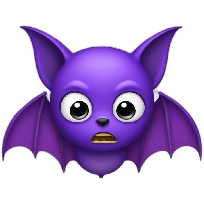Purple bat serious emoji