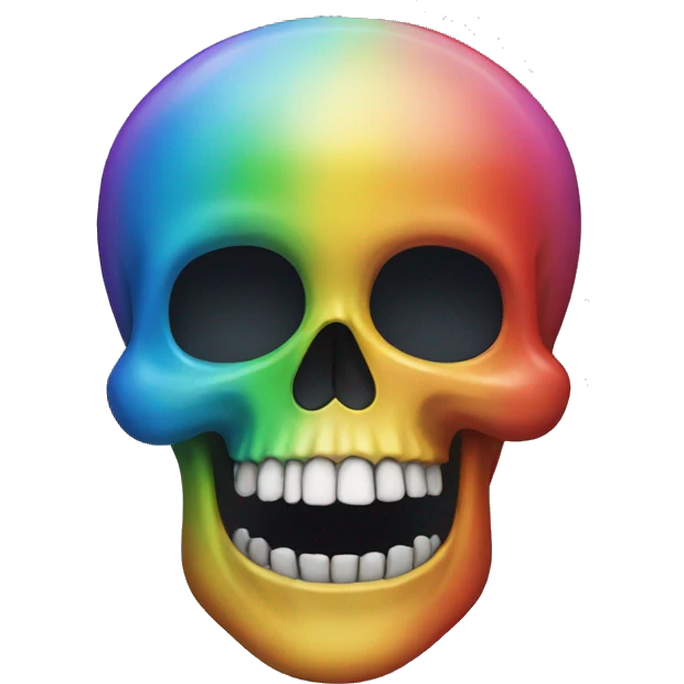 Skull rainbow  emoji