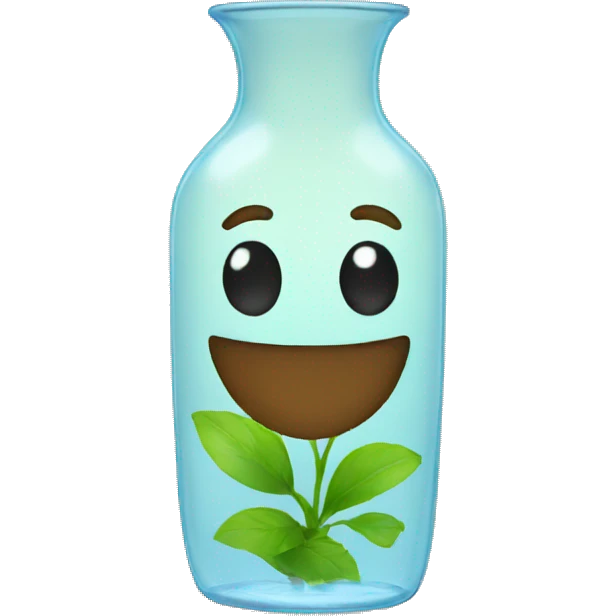 in a clear vase emoji