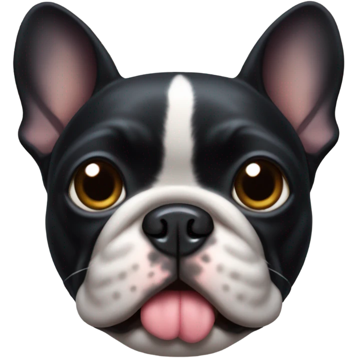 Black french bulldog  emoji