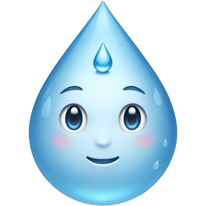 a drop without face emoji