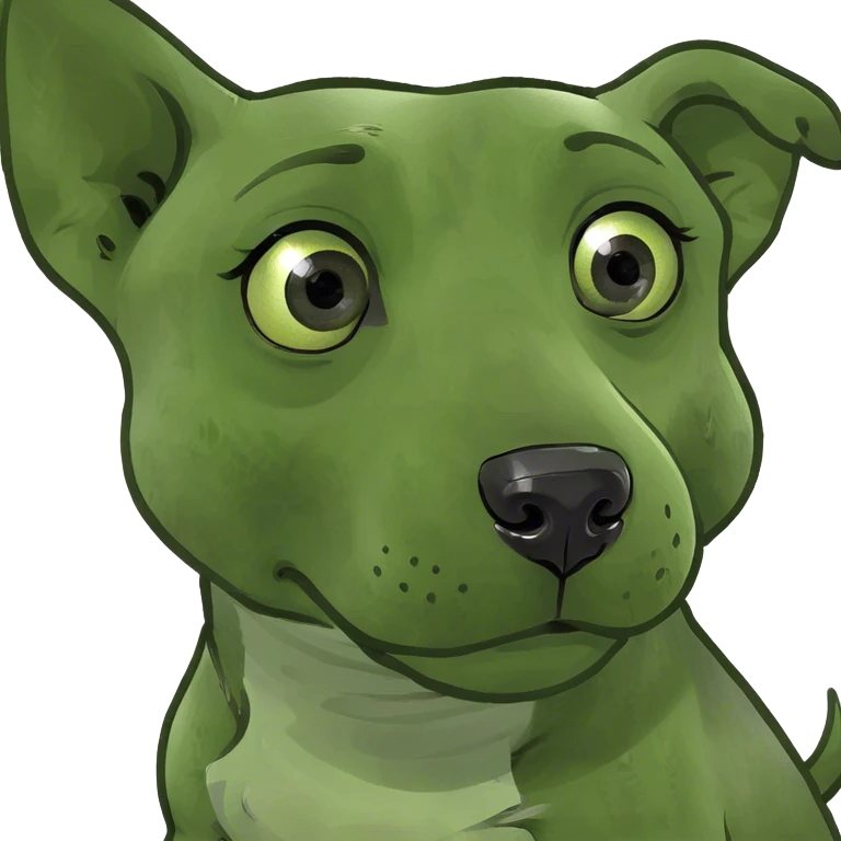 Dog giving puppy eyes emoji