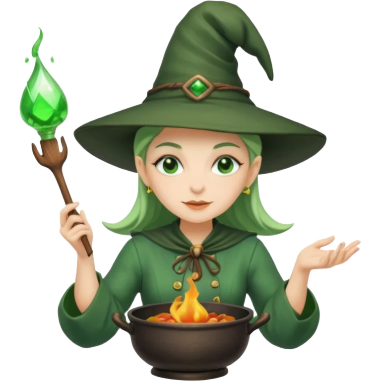 green witch cooking potion emoji