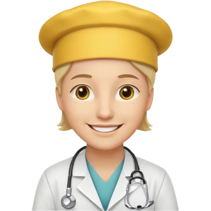 doctor with yellow hat emoji