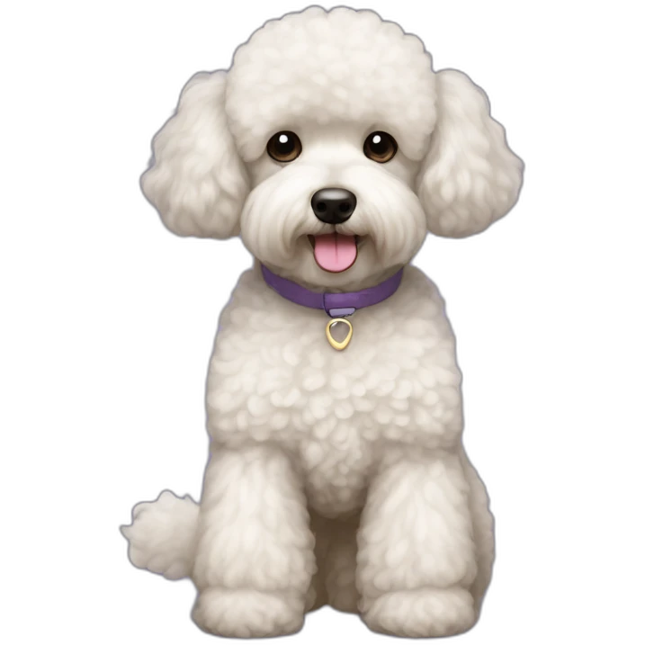 Poodle and Bichon Frise mix dark fur not white emoji