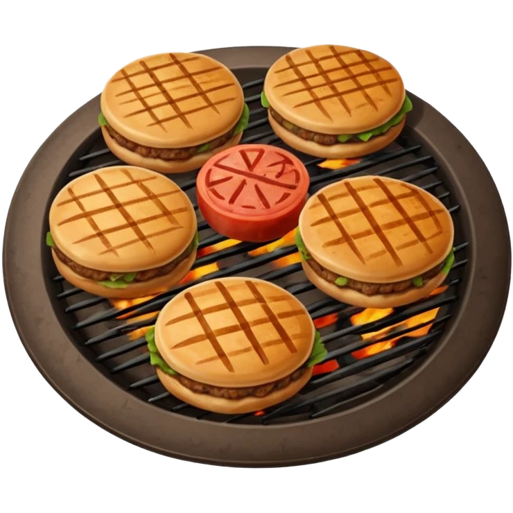 a plate of meat patties emoji