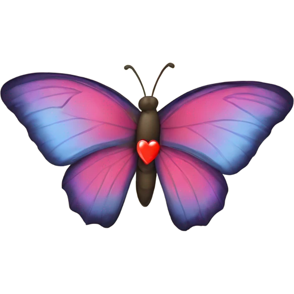 Butterfly with heart emoji