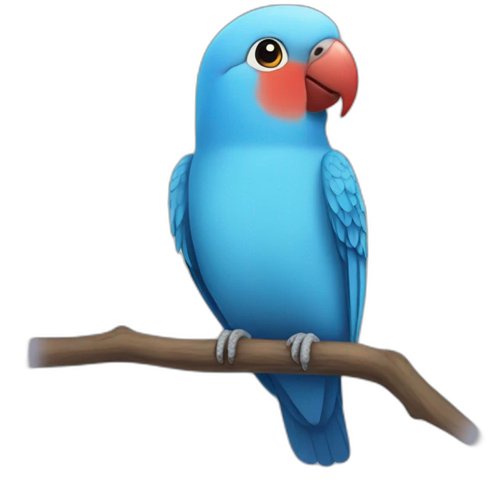 Blu lovebird emoji