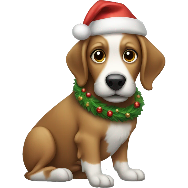 Christmas dog emoji