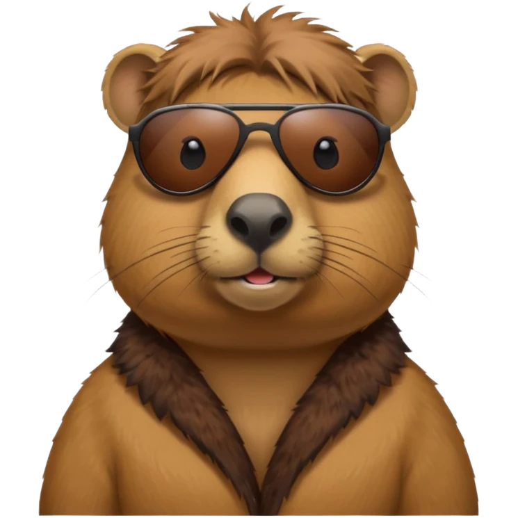 Capybara wearing sunglasses emoji