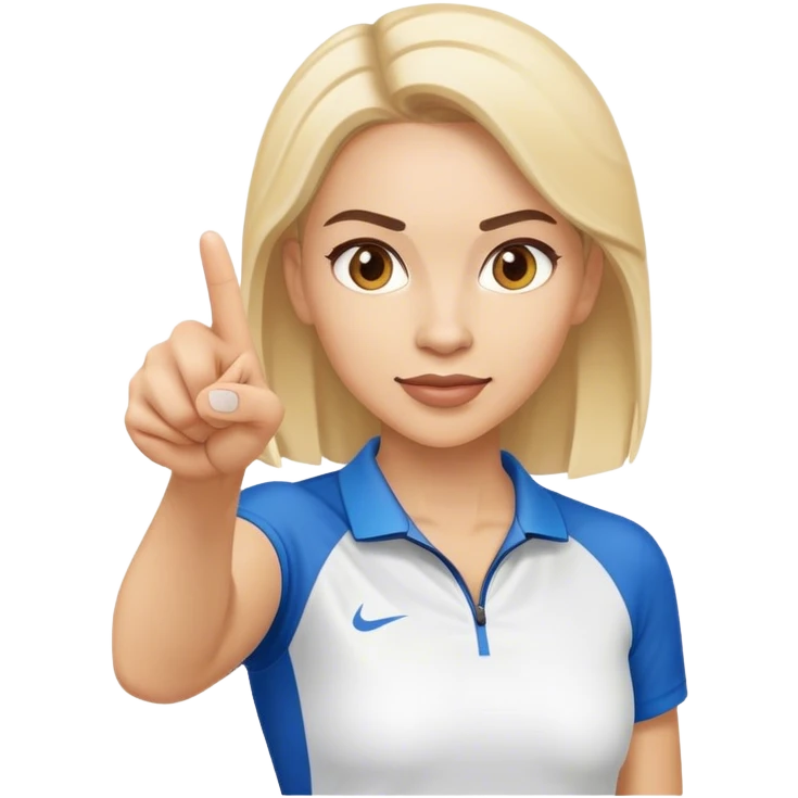 female sport coach pointing emoji