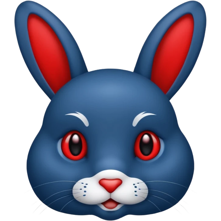 Un lapin extrêmement terrifiant bleu et noir  emoji